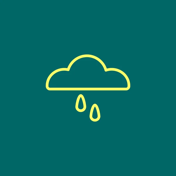 Wolken en regen pictogram — Stockvector