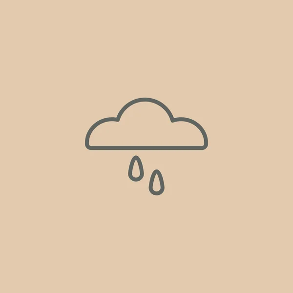 Wolken en regen pictogram — Stockvector