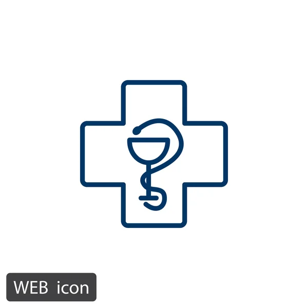 Icono plano veterinario . — Vector de stock