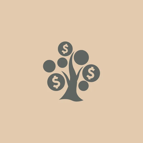 Árbol de dinero icono — Archivo Imágenes Vectoriales