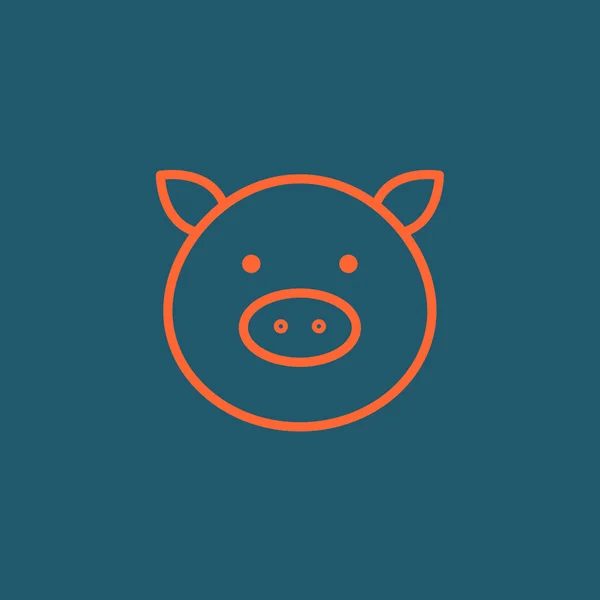 Pig head icon — Stock Vector