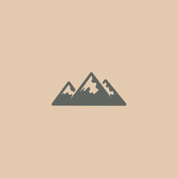 Montañas icono de senderismo — Vector de stock