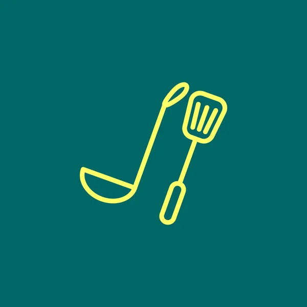 Icône cuillère de cuisine . — Image vectorielle