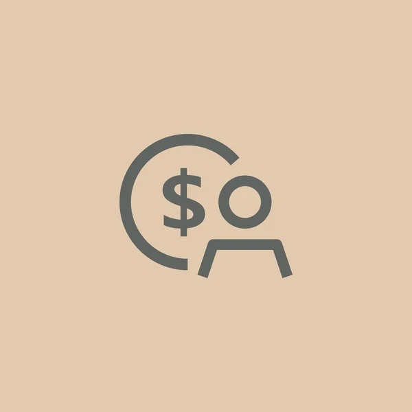Ikona mzdy zaměstnance — Stockový vektor