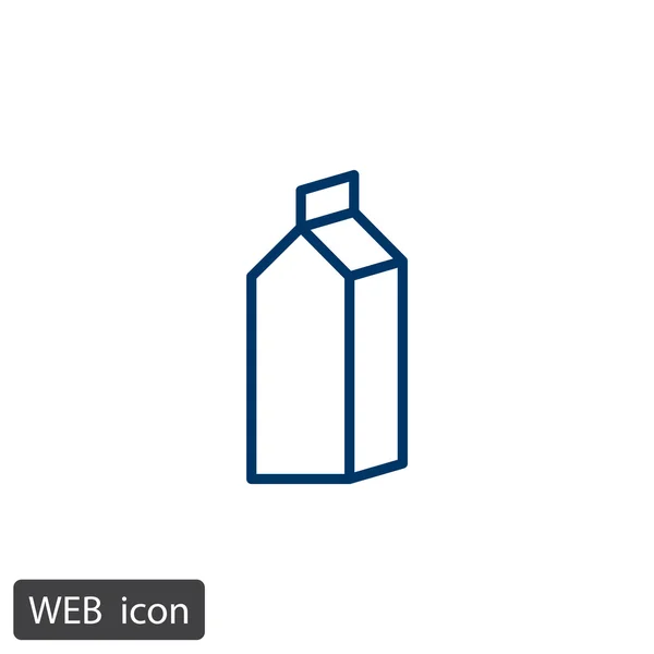 牛乳アイコン用包装容器 — ストックベクタ