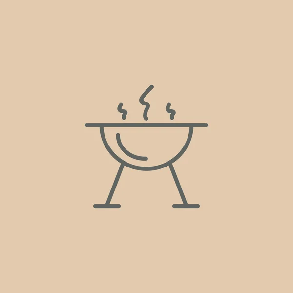 火盆烧烤图标 — 图库矢量图片