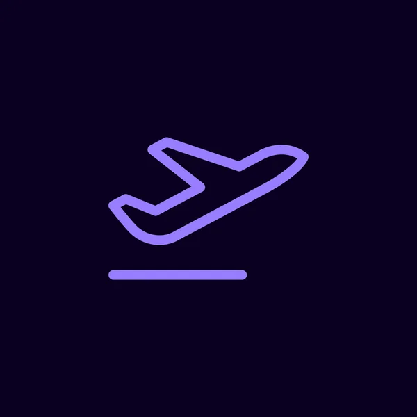 Plane flat Icon — Stock Vector