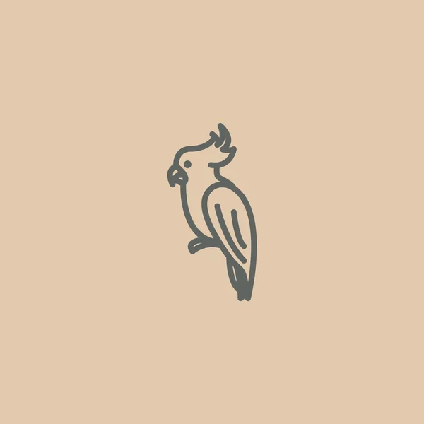 Icono de pájaro loro — Archivo Imágenes Vectoriales