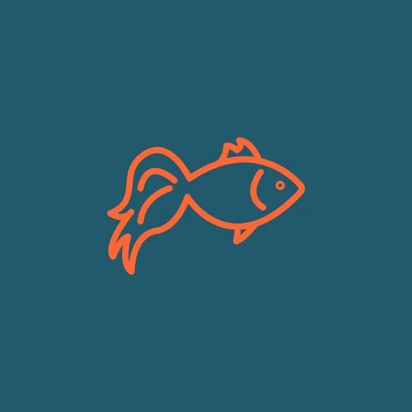 Icône web poisson — Image vectorielle