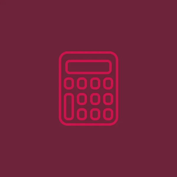 Ícone plano da calculadora — Vetor de Stock