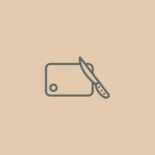 Іконка дошки та ножа — стоковий вектор