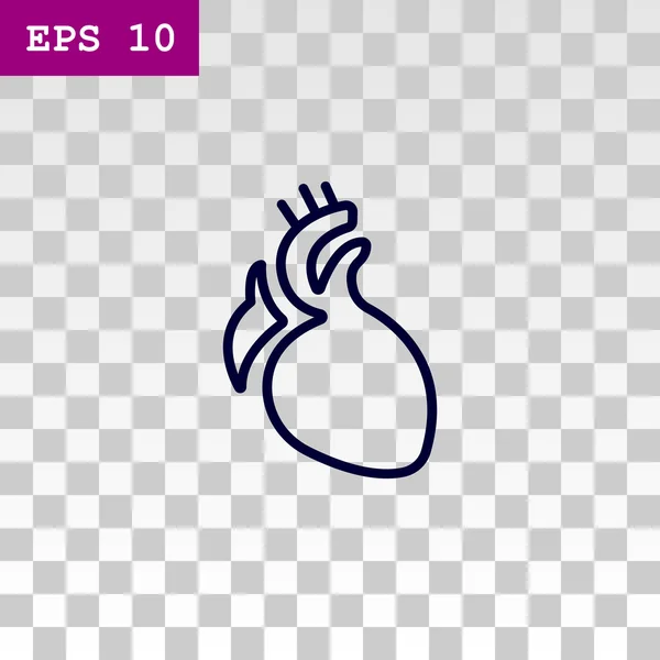 Ikona srdce varhany — Stockový vektor