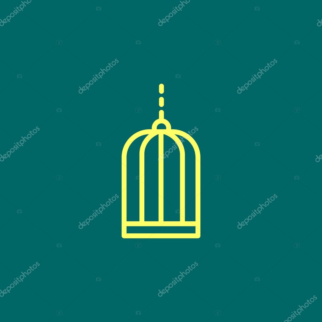 Bird cage icon. vector illustration
