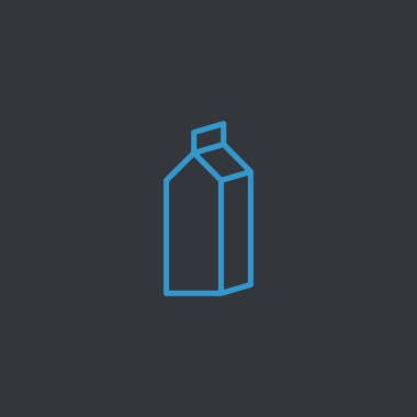 Süt simgesi için ambalaj kapsayıcı