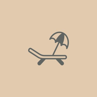 şezlong şemsiye simgesiyle