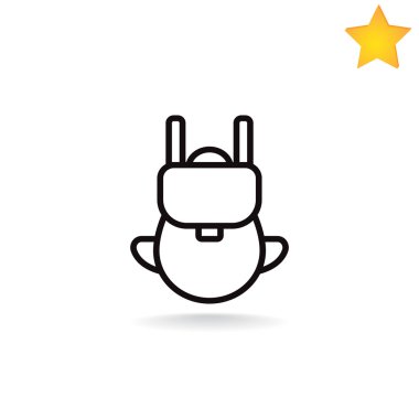 Çanta, sırt çantası simgesini