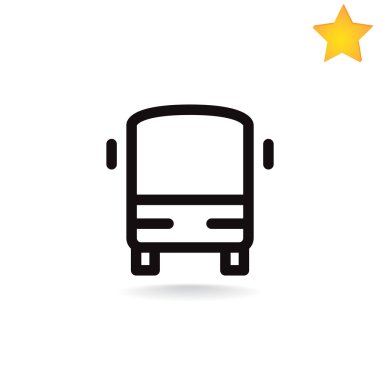 Otobüs Düz Simgesi 