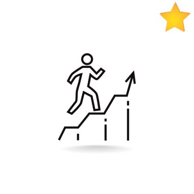 Grafik ve işadamı simgesi 