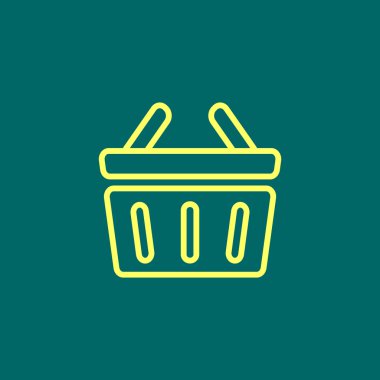 Alışveriş arabasının düz simgesi 