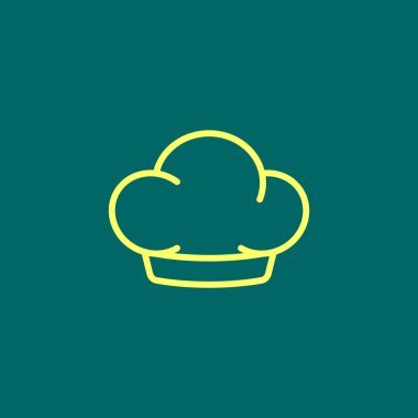 şef şapka simgesi.  