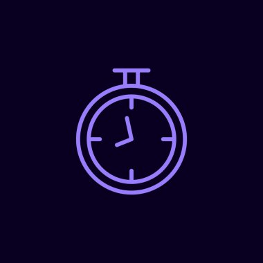 Stopwatch Düz Simgesi