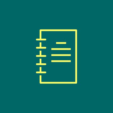 Not defteri düz simgesi  