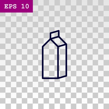 Süt simgesi için ambalaj kapsayıcı