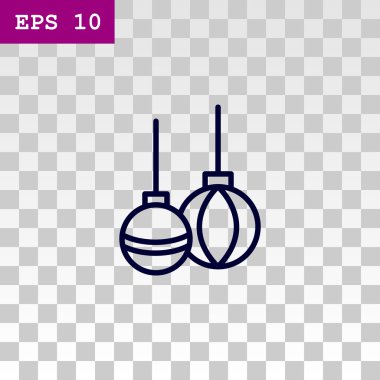 Tatil köknar ağacı için oyuncak top.