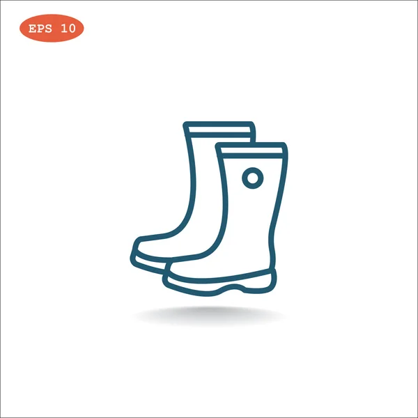 Rubber boots of icon — Stock Vector