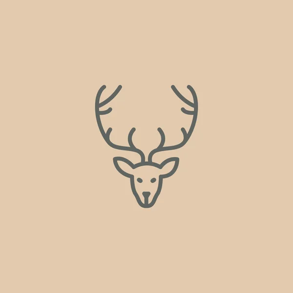 Deer head icon — Stock Vector