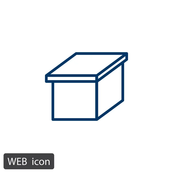 Boîte Icône plate — Image vectorielle