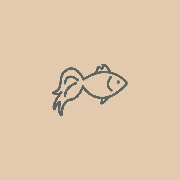 Icono web de pescado — Vector de stock