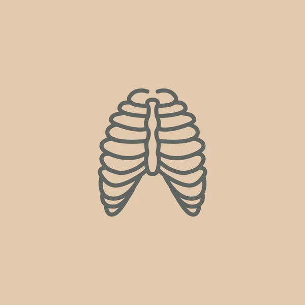 Icône thorax humain — Image vectorielle