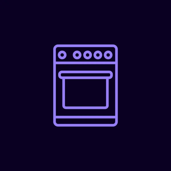 Stove flat icon. — Stock Vector