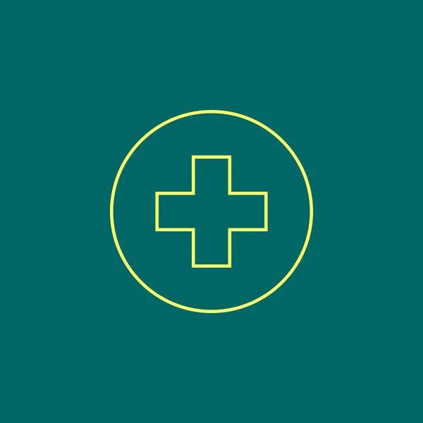 Cross geneeskunde pictogram. — Stockvector