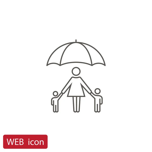 Familie beschermen pictogram. Familie beschermen — Stockvector