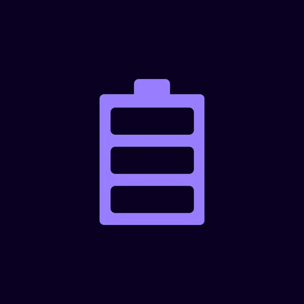 Batterij plat pictogram — Stockvector