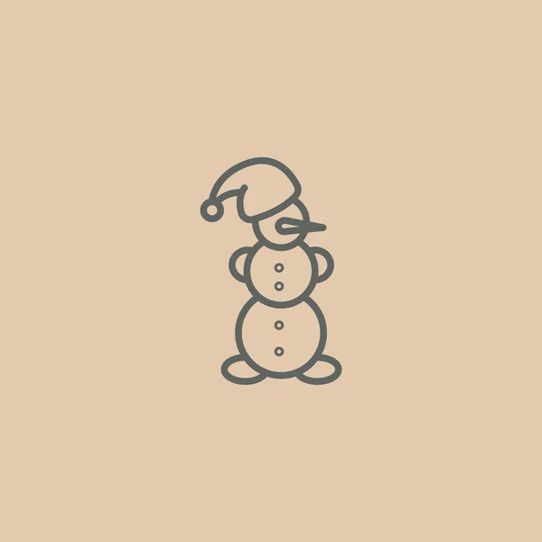 Икона снеговика — стоковый вектор