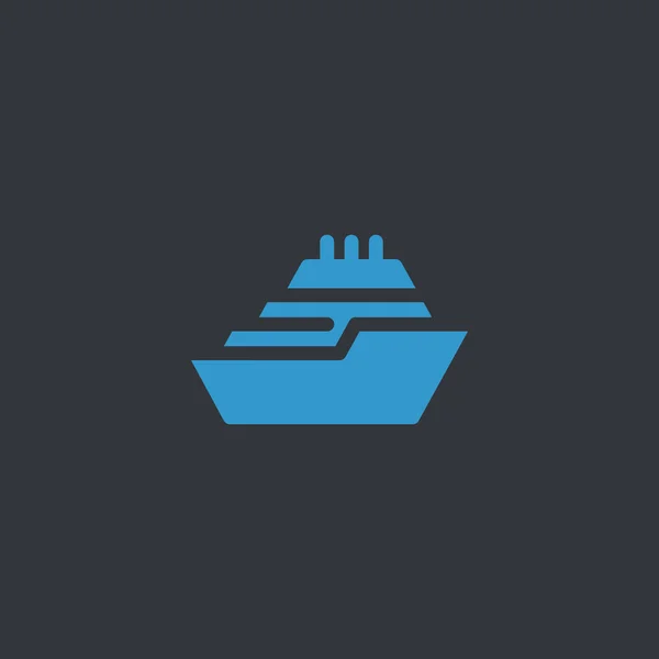 Skeppet transport ikonen — Stock vektor