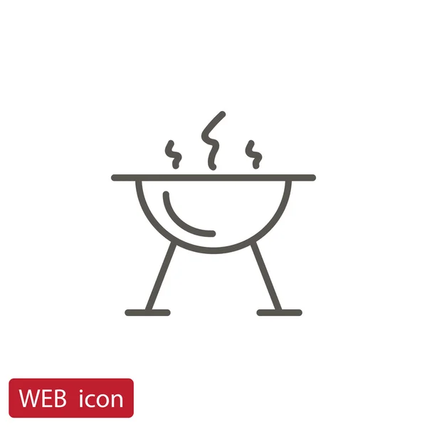 Brazier for barbecue flat icon — Stock Vector