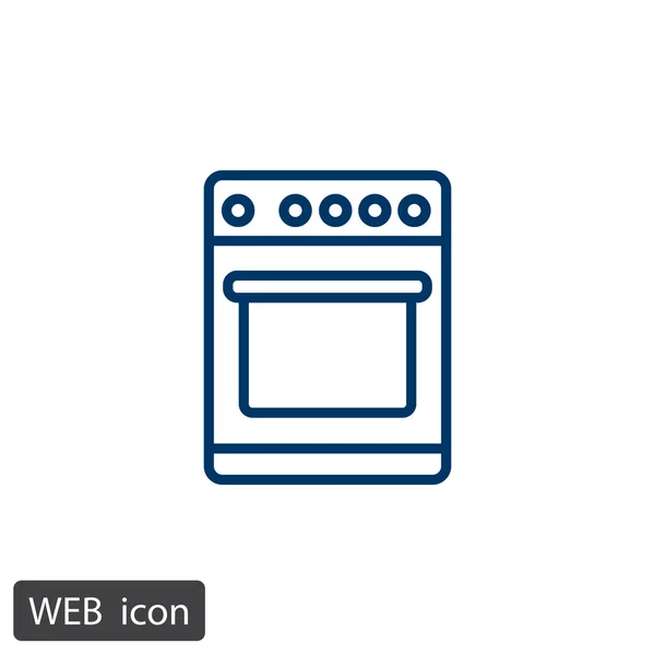 Stove flat icon. — Stock Vector