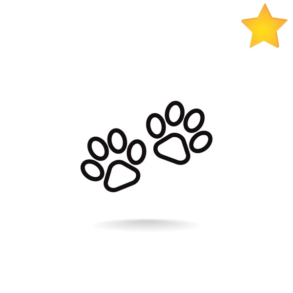 Paws web icon — Stock Vector