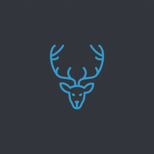 Deer head icon — Stock Vector