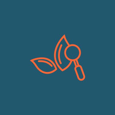 Büyüteç simgesiyle botanik