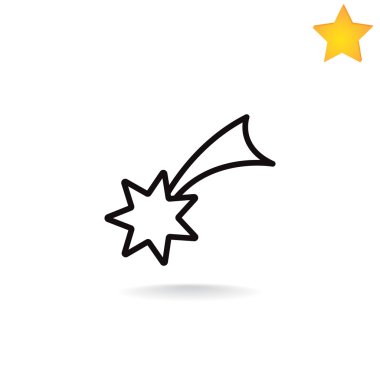 Yıldız Düz Simgesi. 