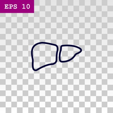  karaciğer tıp simgesi