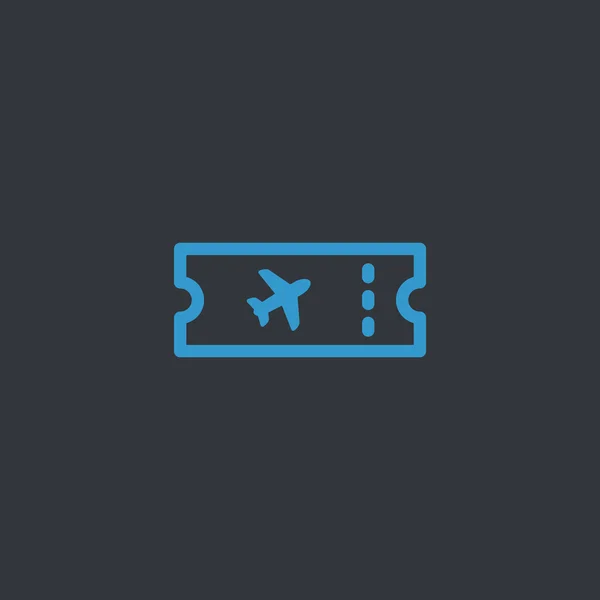 Flugticket-Symbol — Stockvektor