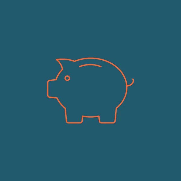 Sparschwein-Symbol. — Stockvektor