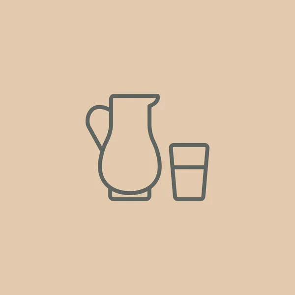 Tasse de l'icône du lait — Image vectorielle