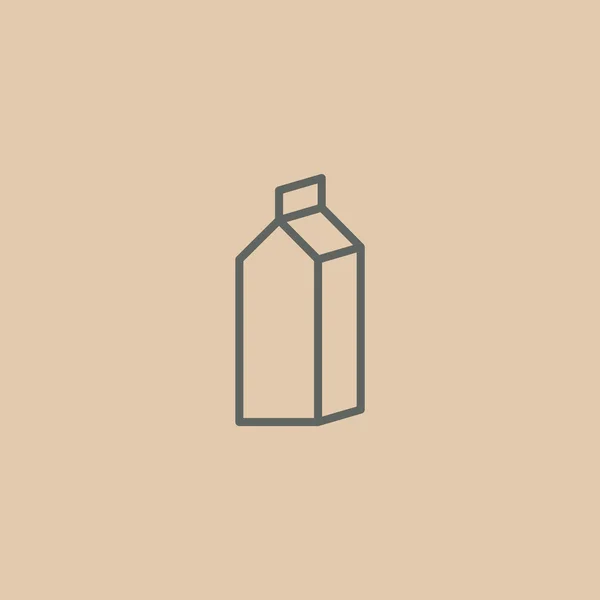 Contenedor de embalaje para el icono de leche — Vector de stock